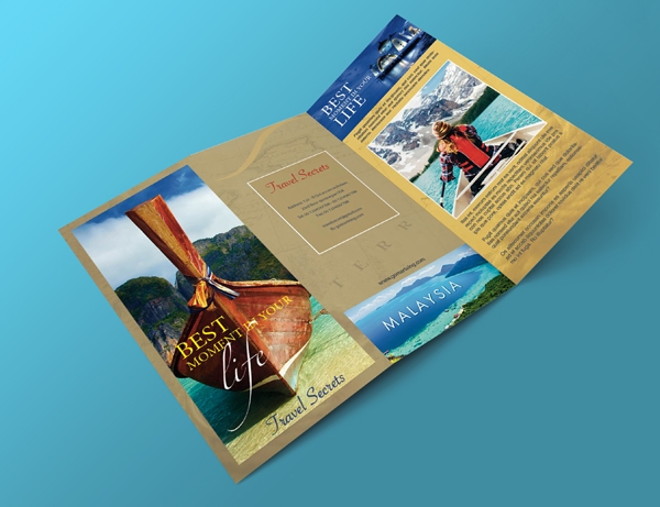 8.5" x 14" Brochure Z Fold 100lb Gloss Book Paper - Full Color Both Sides